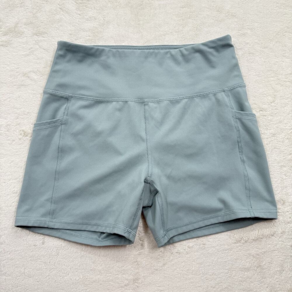 RBX Women’s Bicycle Shorts Activewear Sage Green Mid Rise Athletic Size Medium